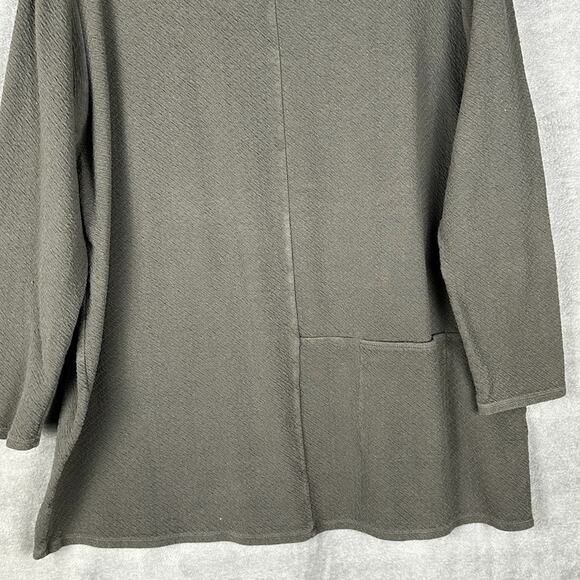 PureJill Top Womens 2X Green Long Sleeve Tunic Pocket Stretch Comfort Neutral - Picture 3 of 13